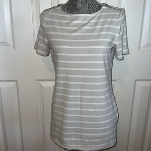 Michael Kors striped shirt with zippers size S